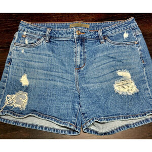 Joe's Jeans Women's Jean Shorts Distressed Mid Rise Vaneza W31 Medium Wash